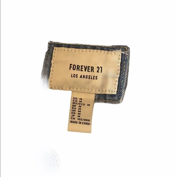 Women’s Forever 21 Distressed Jean Jacket • Medium - Picture 8 of 16